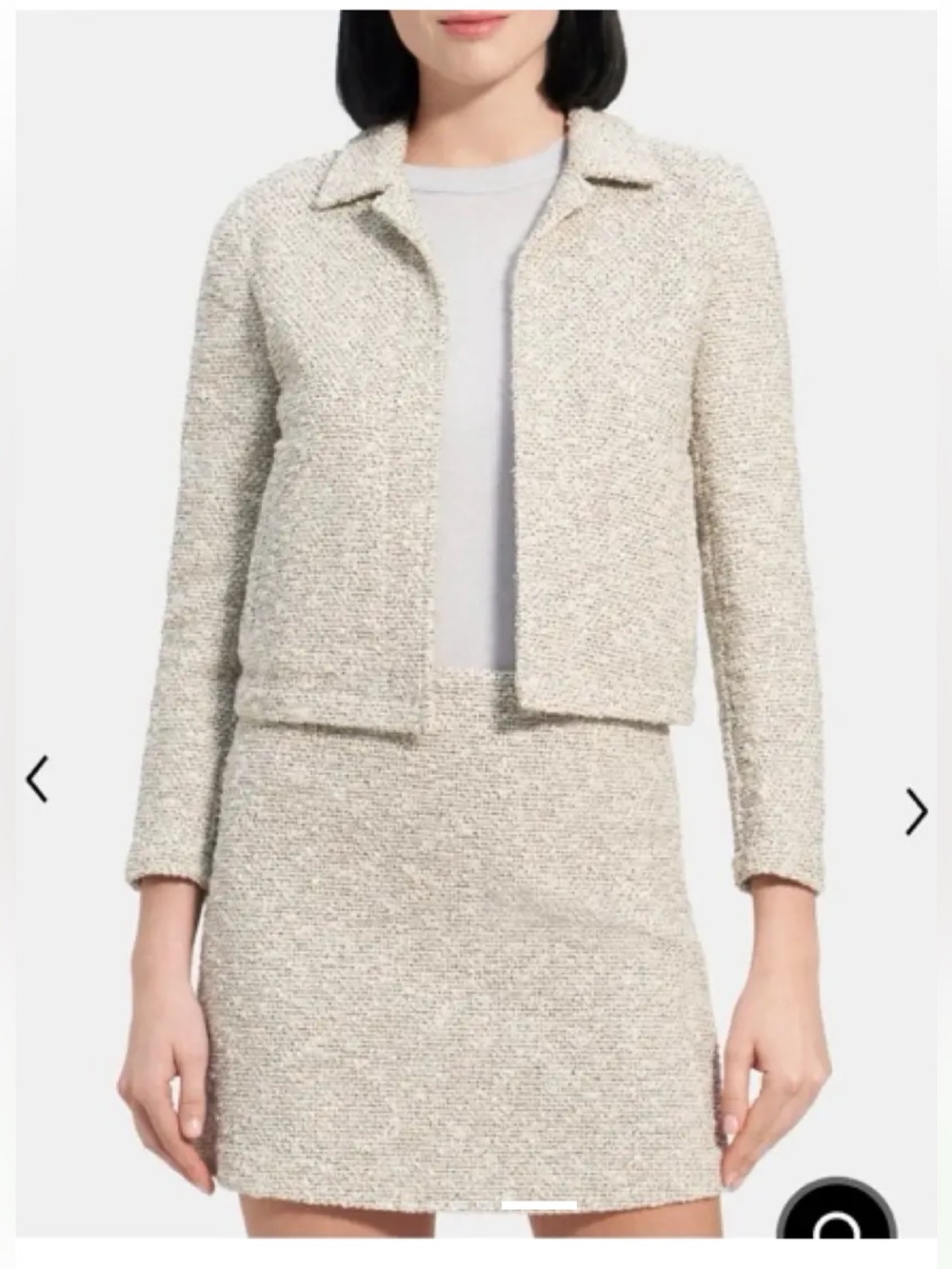 Theory Mini Skirt Suit Set - Bouclé Tweed